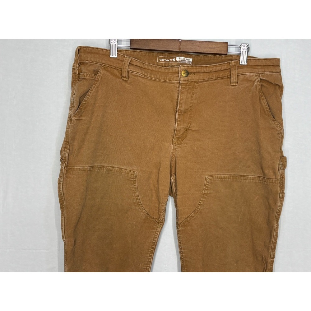 Carhartt Double Knee Work Pants Womens Brown Canvas Duck Carpenter 38x30
